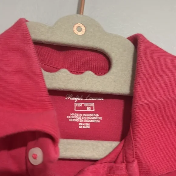 Preloved Ralph Lauren Casual Pink collar dress size 12M - Picture 6 of 10